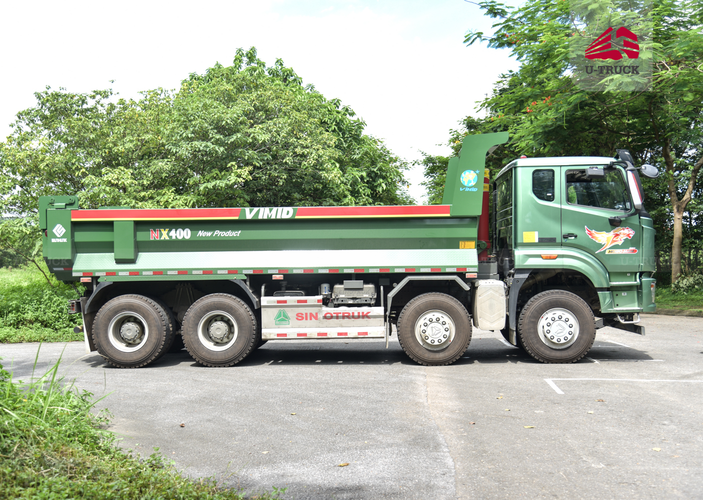 Xe Tải tự đổ NX 400 thùng đúc cao 910mm