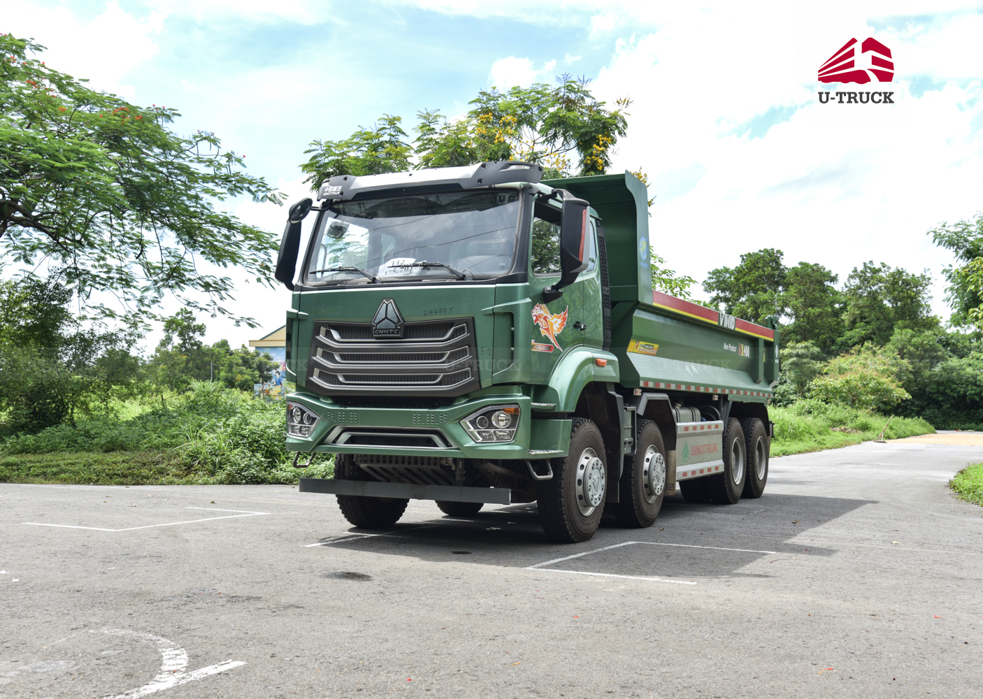 Xe Tải tự đổ NX 400 thùng đúc cao 910mm