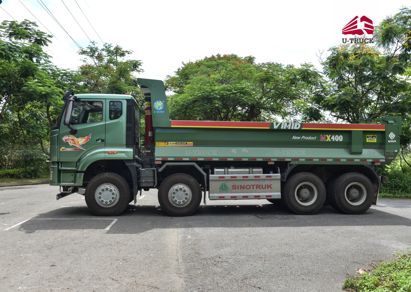 Xe Tải tự đổ NX 400 thùng đúc cao 910mm