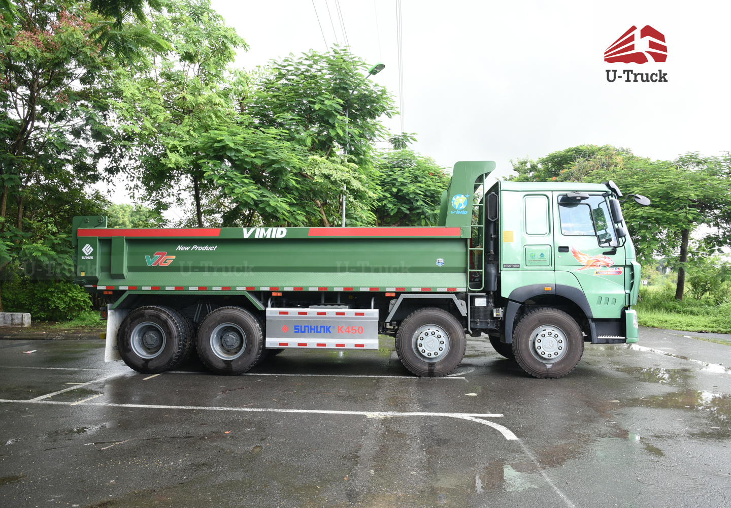 Xe ben HOWO V7G 8×4 thùng đúc