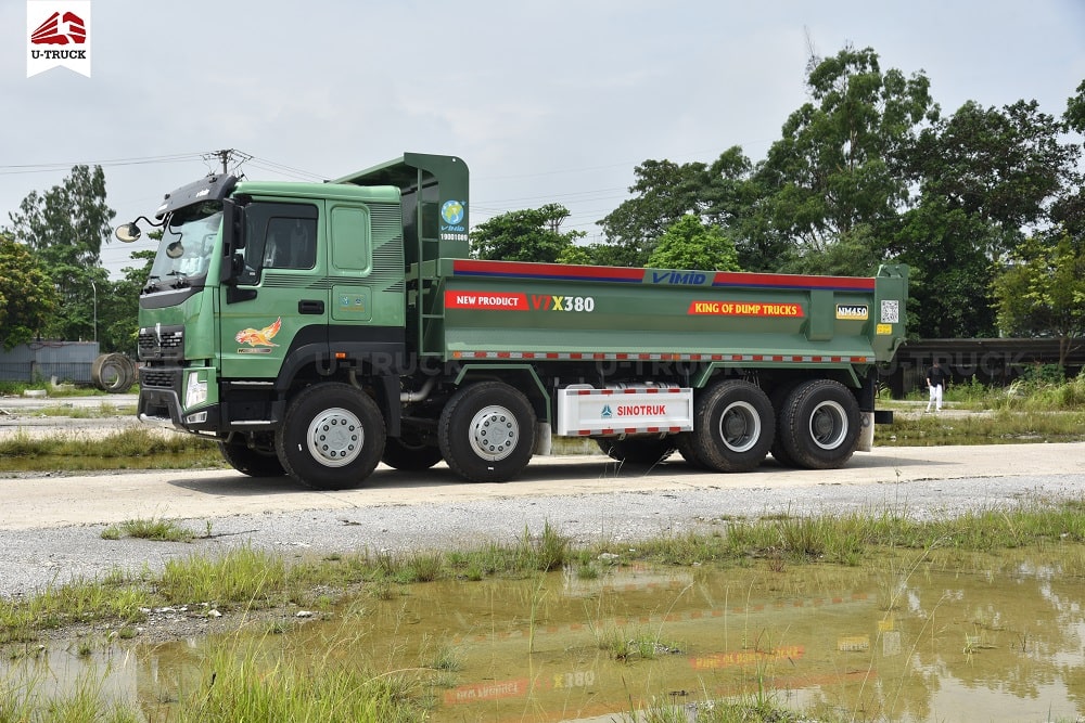 Xe ben HOWO V7X 380 8×4 Thùng Đúc