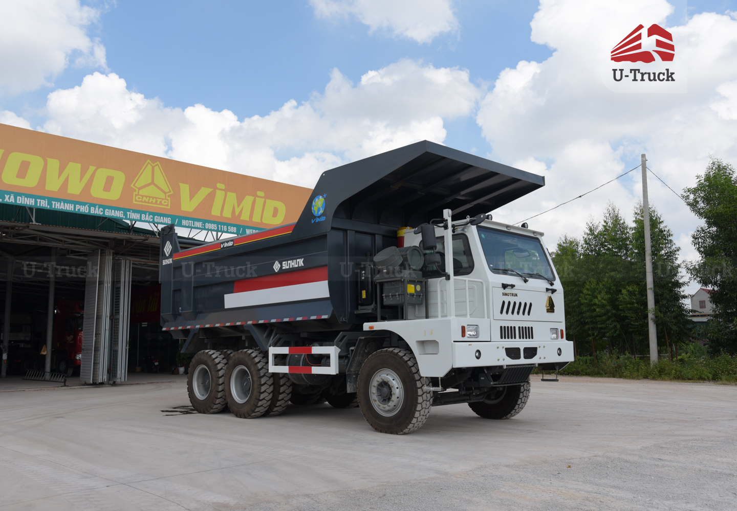 Xe ben mỏ HW7D 371 6X4 thùng đúc