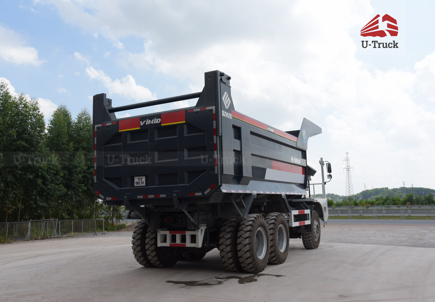 Xe ben mỏ HW7D 371 6X4 thùng đúc