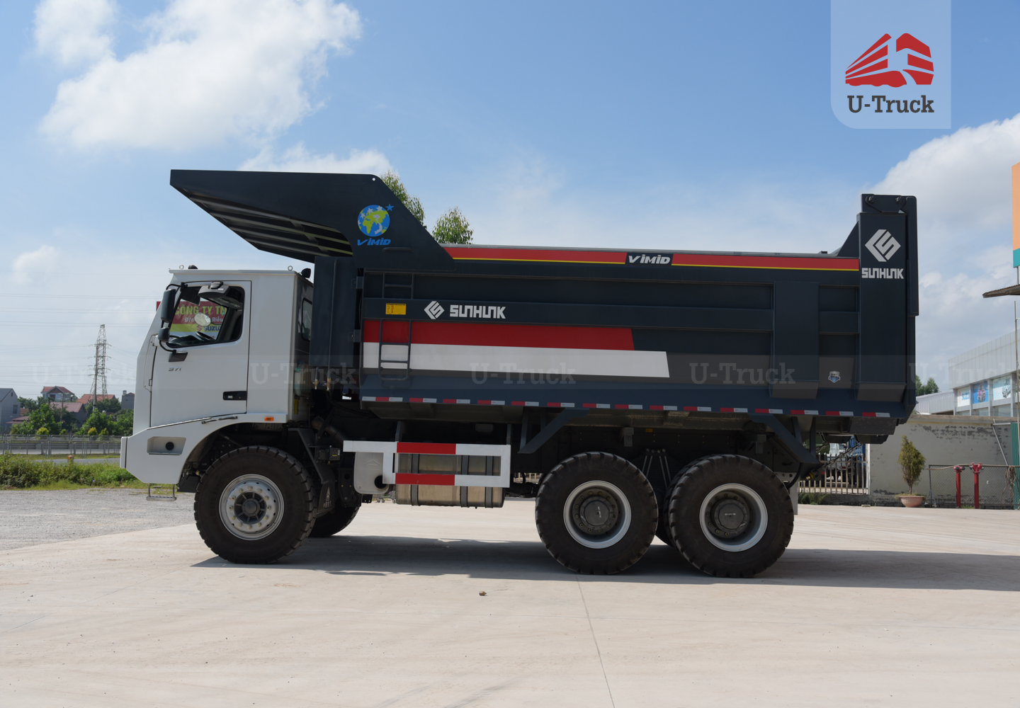 Xe ben mỏ HW7D 371 6X4 thùng đúc