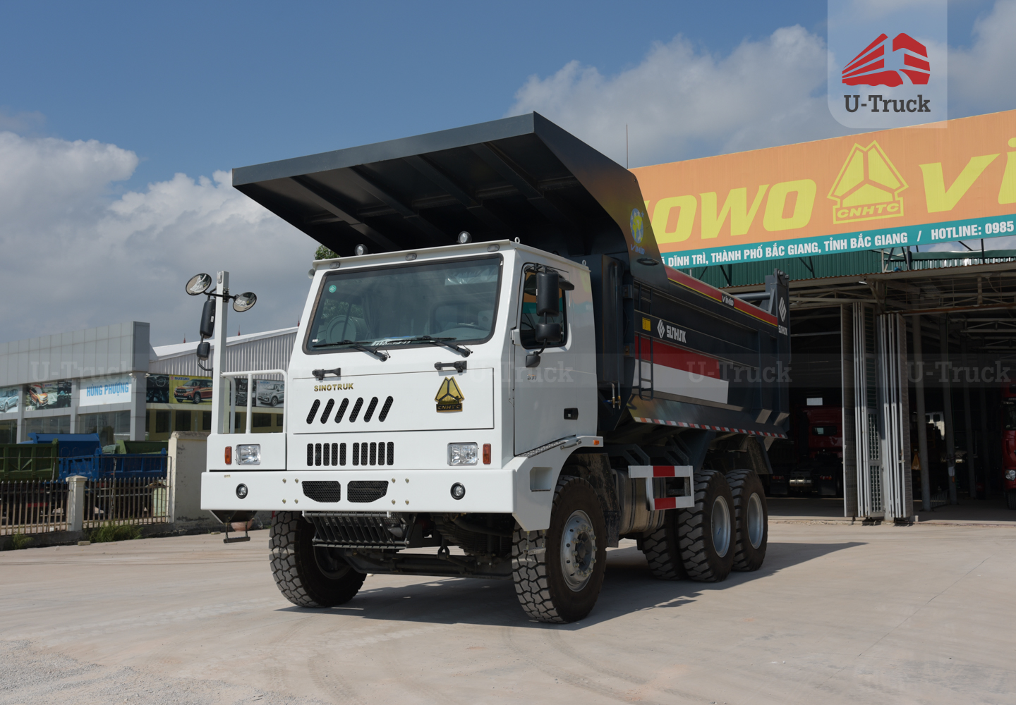 Xe ben mỏ HW7D 371 6X4 thùng đúc