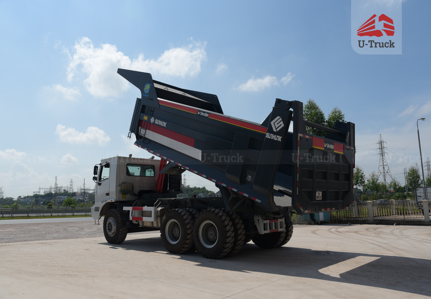 Xe ben mỏ HW7D 371 6X4 thùng đúc