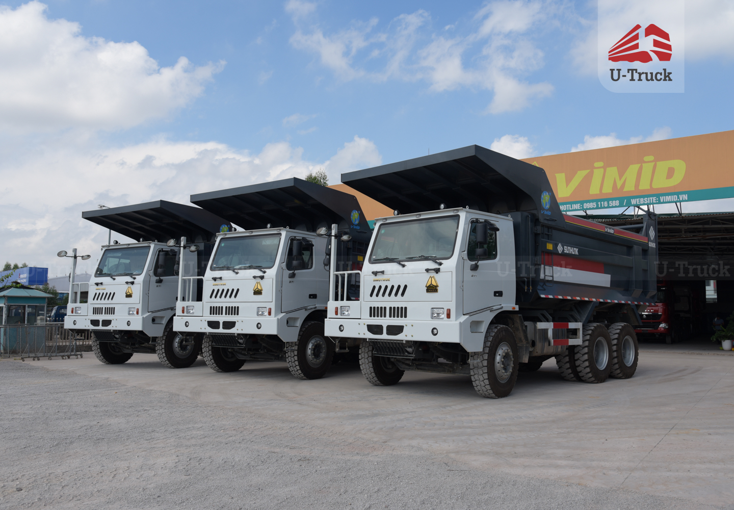 Xe ben mỏ HW7D 371 6X4 thùng đúc