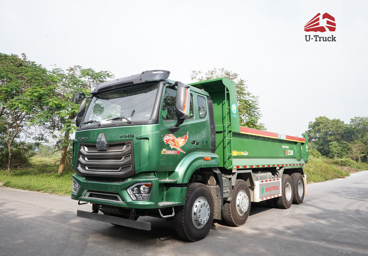 Xe ben HOWO NX 350 8×4 thùng đúc