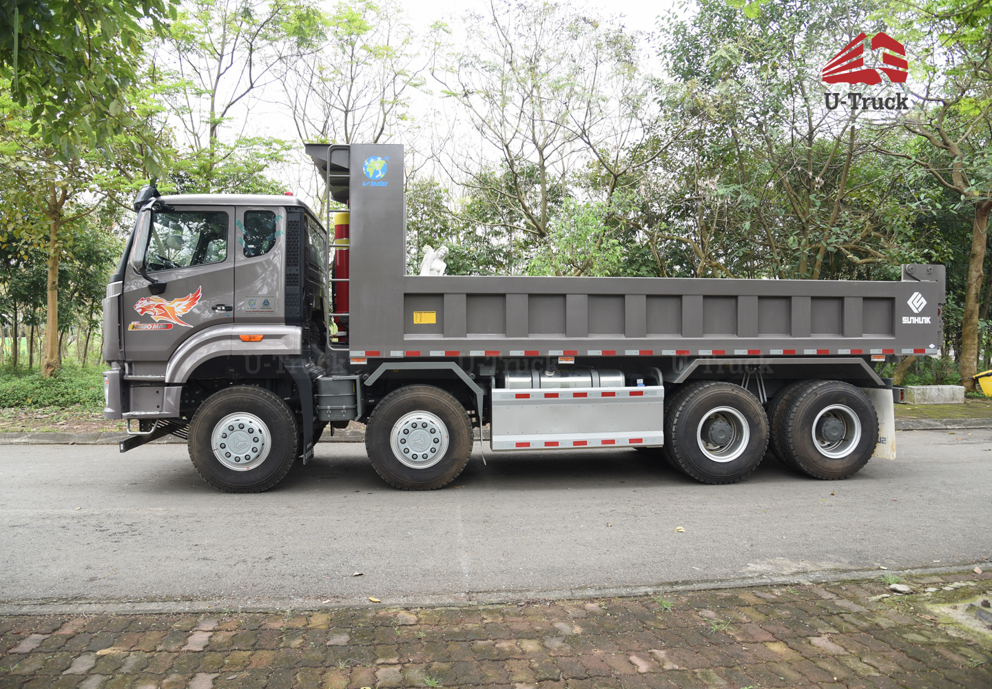 Xe ben HOWO NX400 8×4 thùng vuông