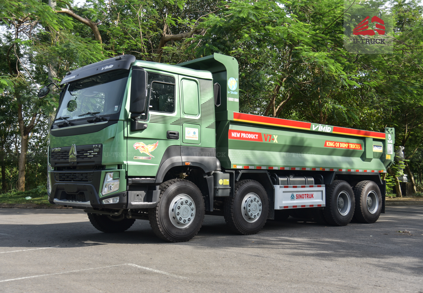 Xe ben HOWO V7X 350 8×4 Thùng Đúc