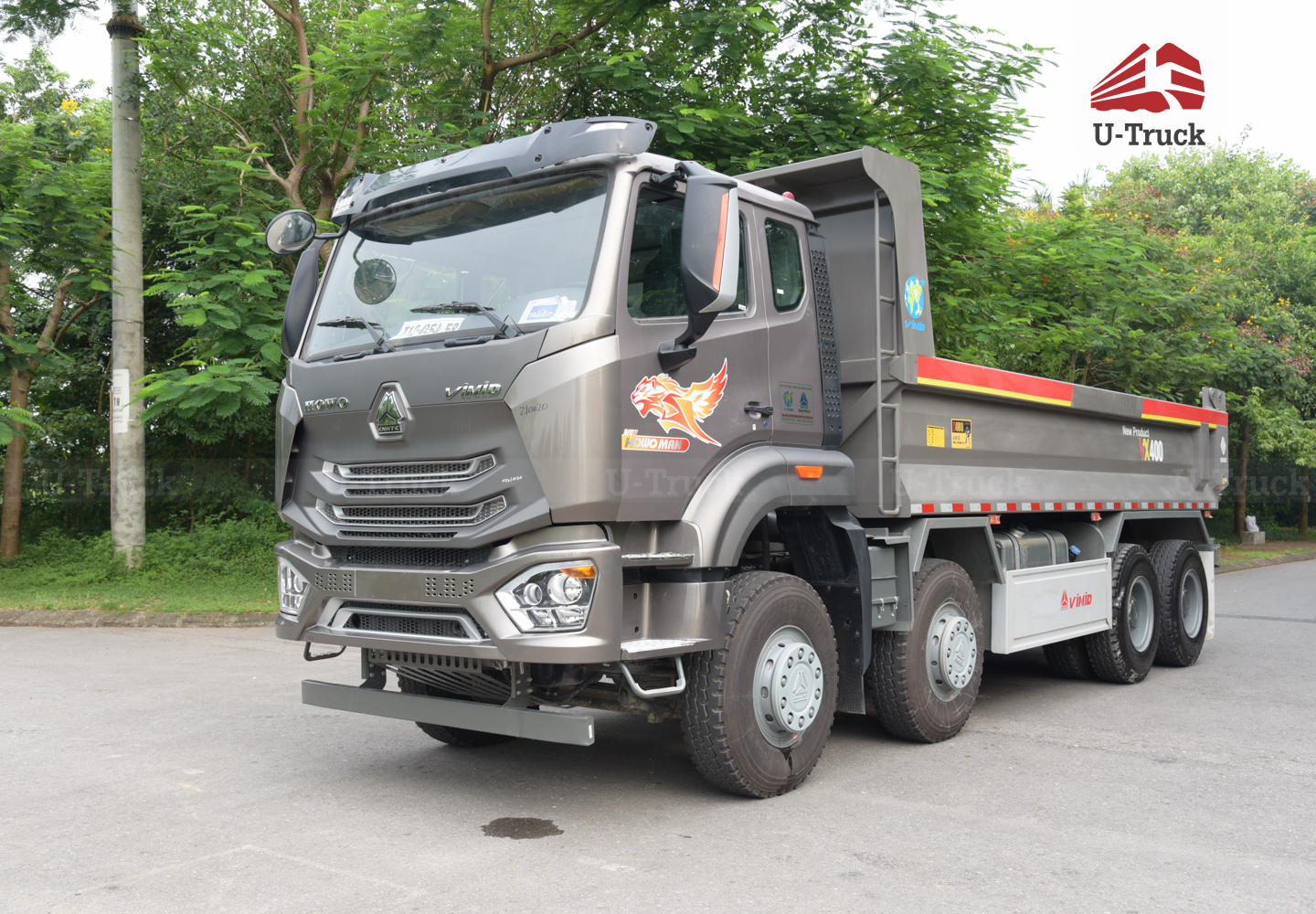 Xe ben HOWO MAN VX400 8×4 thùng đúc