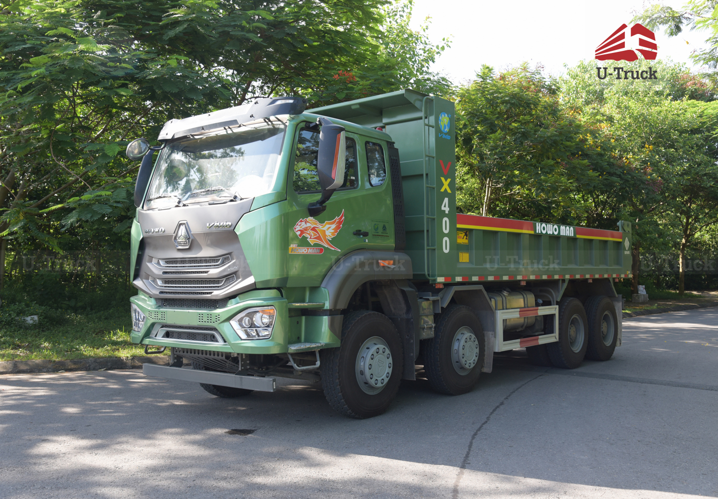 Xe ben HOWO VX400 8×4 thùng vuông