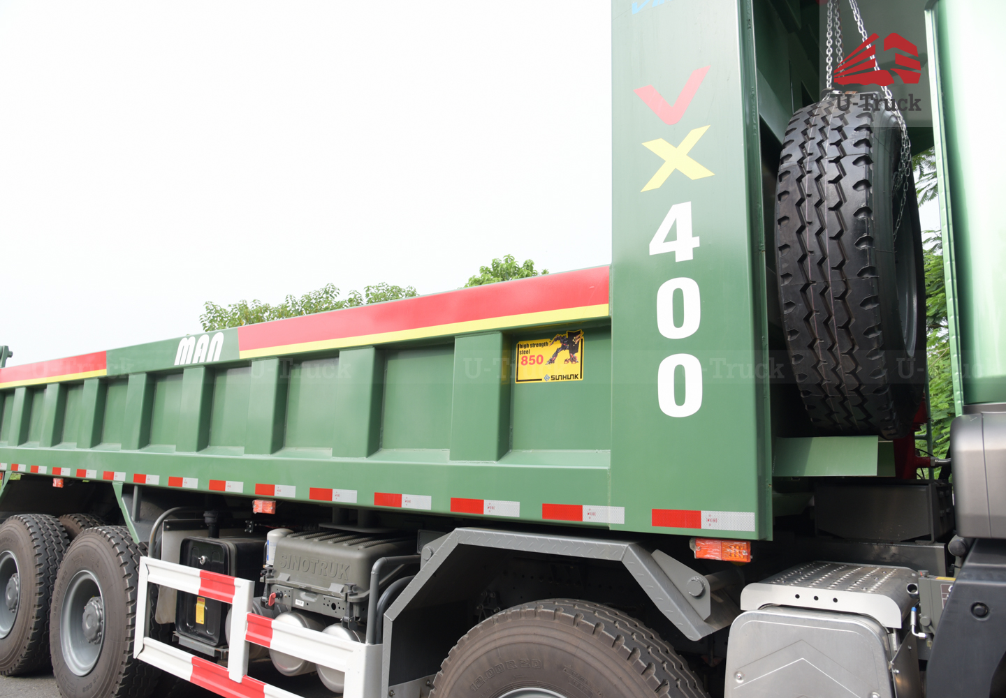 Xe ben HOWO VX400 8×4 thùng vuông