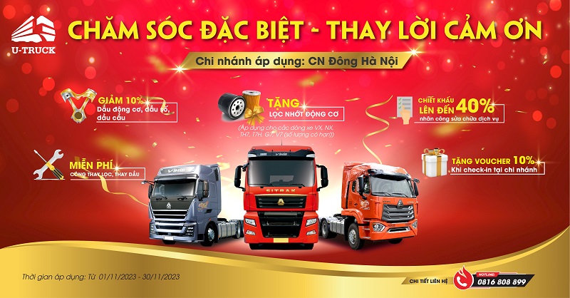 U-TRUCK Đông Hà Nội tổ chức sự kiện tri ân khách hàng “Chăm sóc đặc biệt – Thay lời cảm ơn”
