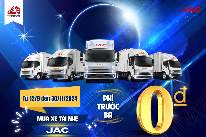 TẶNG PHÍ TRƯỚC BẠ CHO KHÁCH HÀNG MUA XE TẢI NHẸ JAC