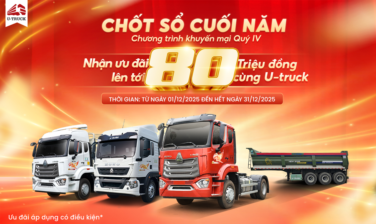 Chương trình khuyến mại quý IV 2025 khi mua xe CNHTC (HOWO) tại U-TRUCK