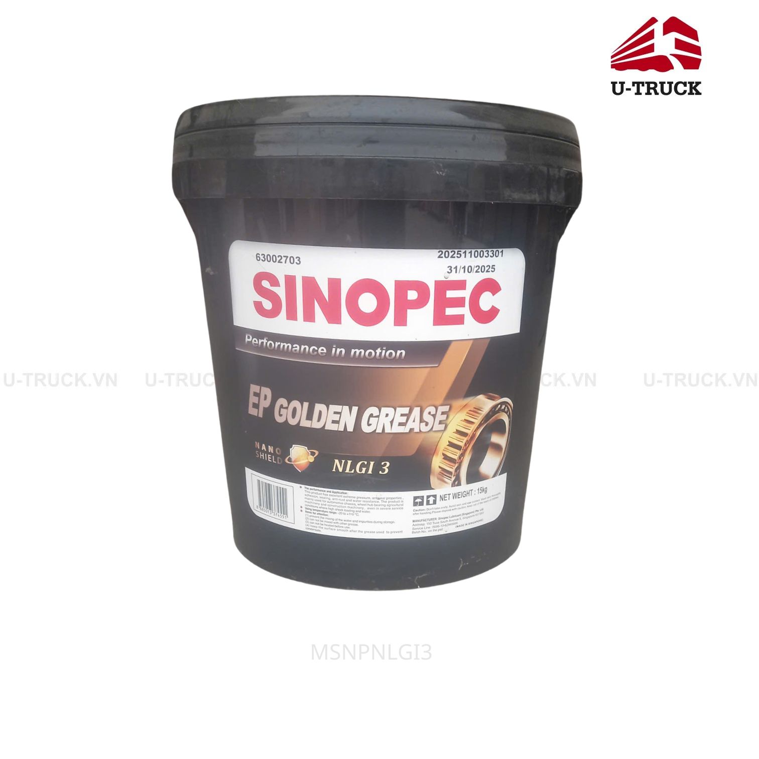 Mỡ Sinopec NLGI3