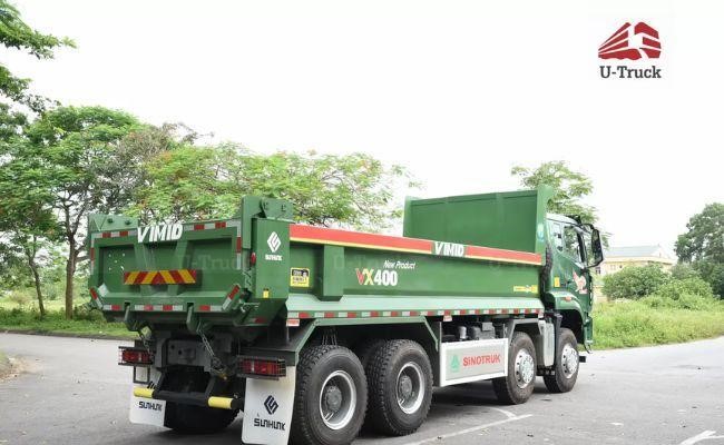 Ô tô chuyên chở đá NX400 8x4 thiết kế thùng đúc bền bỉ, vận hành tốt