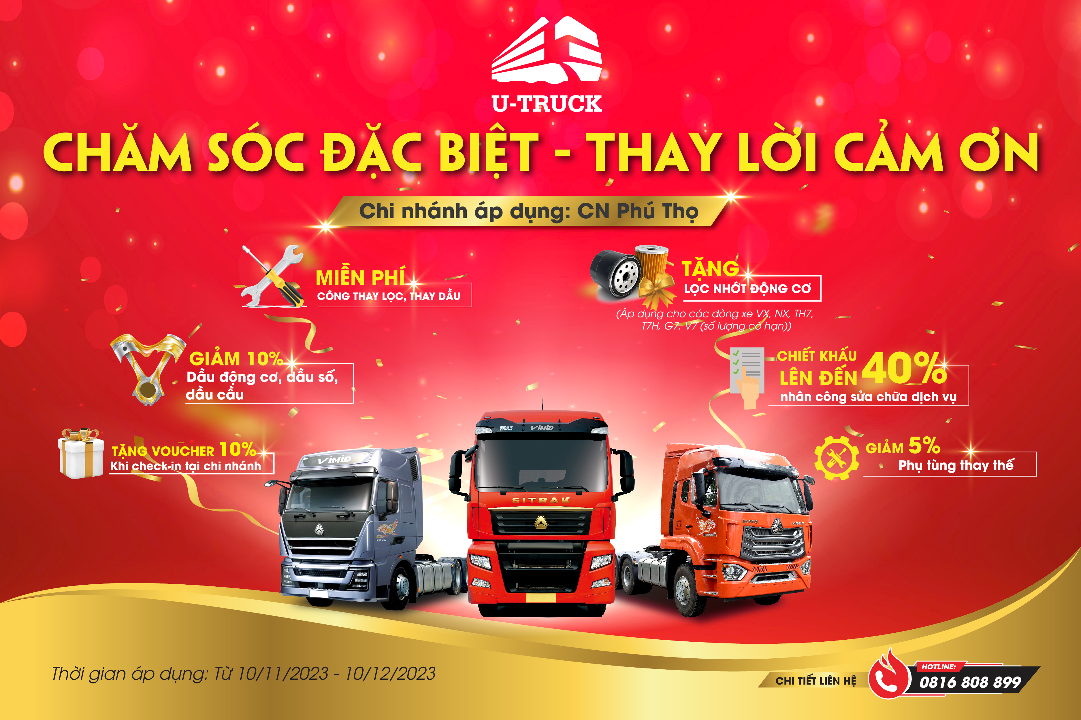 U-TRUCK Phú Thọ tổ chức sự kiện tri ân khách hàng: Chăm sóc đặc biệt - Thay lời cảm ơn