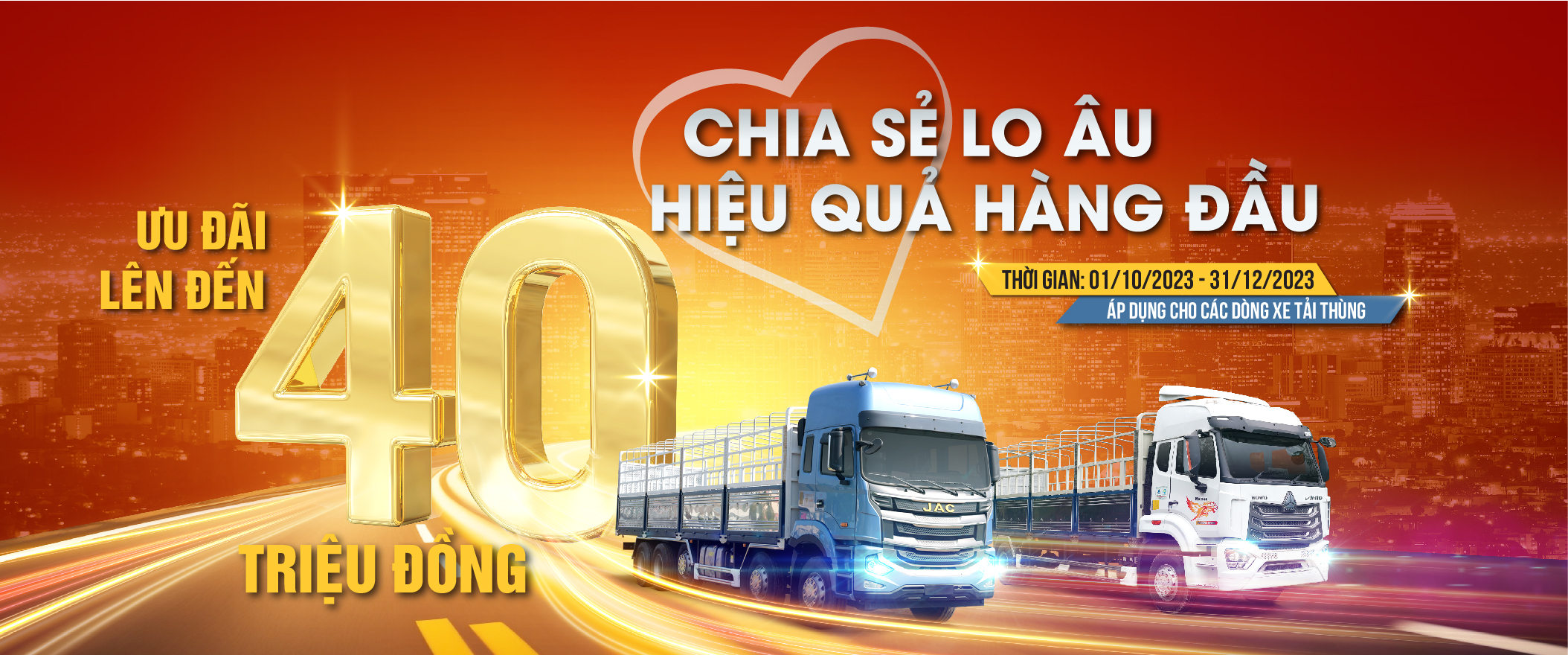 Chương trình khuyến mại xe tải thùng tháng 10 tại U-TRUCK: Chia sẻ lo âu - Hiệu quả hàng đầu