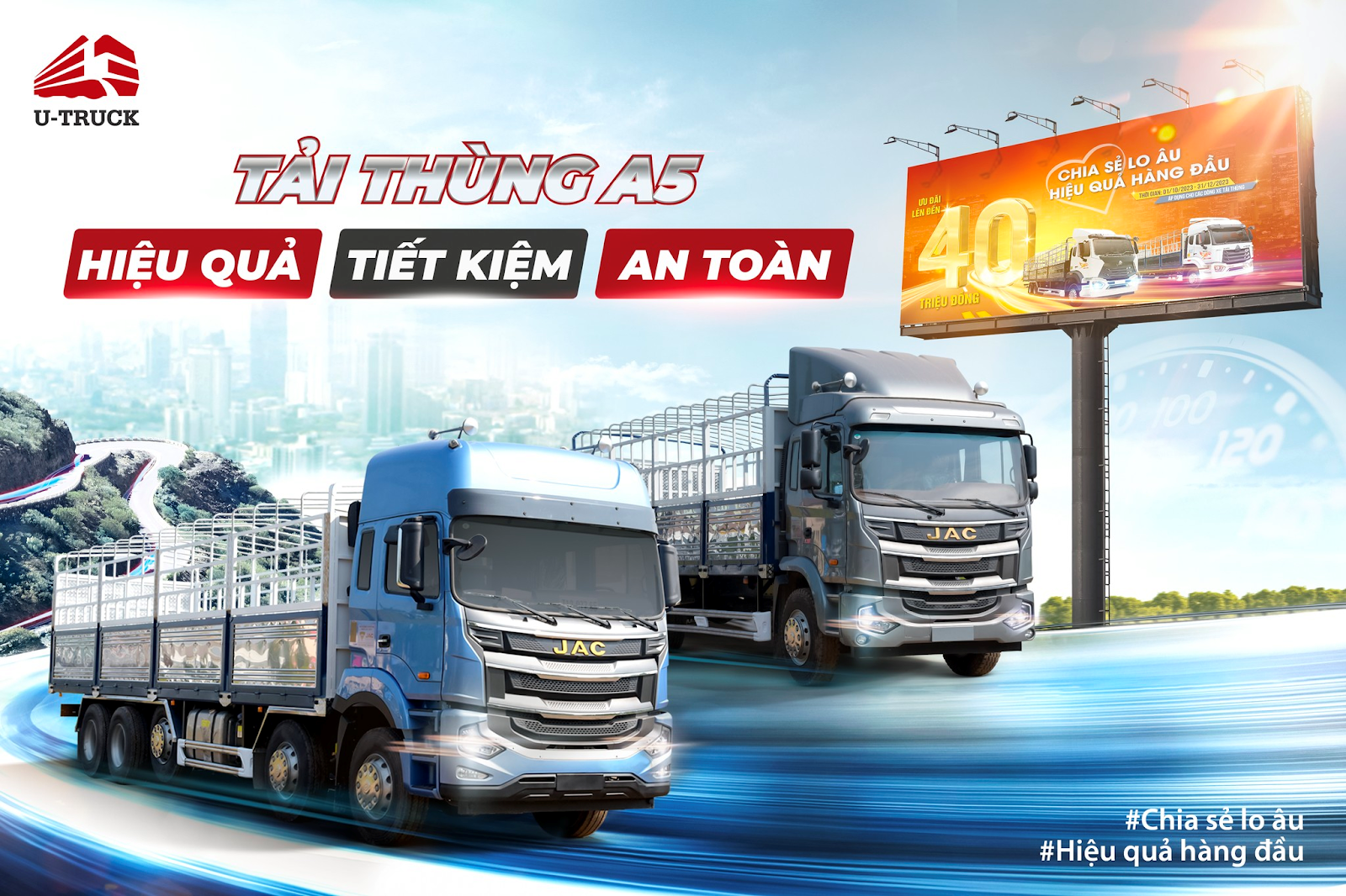 Ưu đãi đến 40 triệu đồng khi mua các dòng xe tải thùng HOWO, JAC