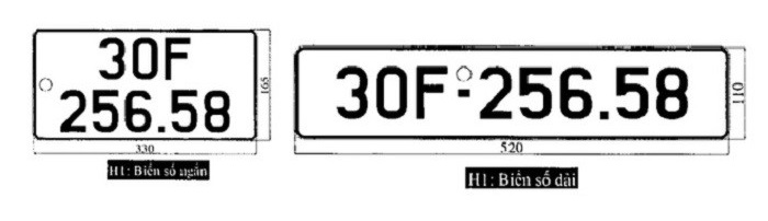 Kích thước biển số xe tải theo quy định