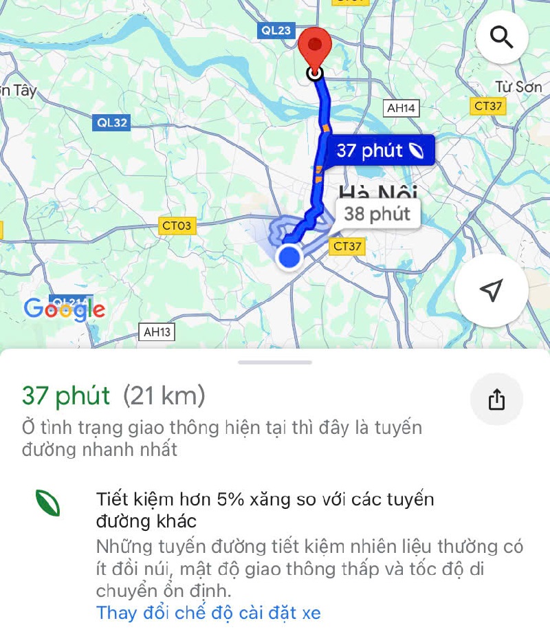 Sử dụng công nghệ để lên lộ trình di chuyển