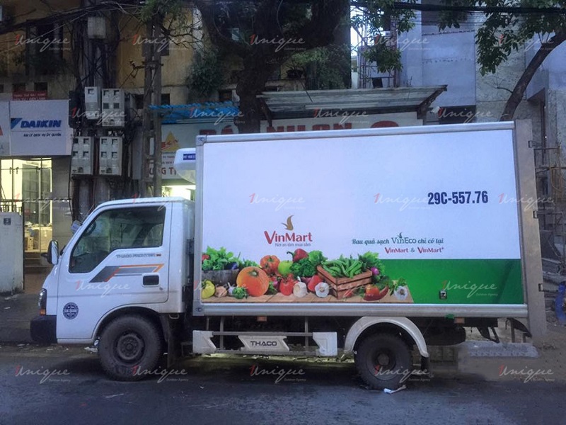 Quy định dán quảng cáo trên xe tải