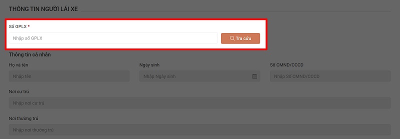 Tra cứu thông tin GPLX