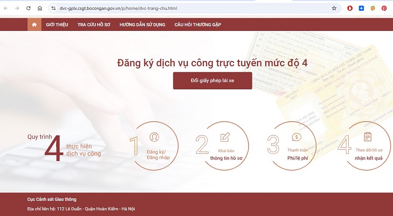 Truy cập Cổng Dịch vụ công