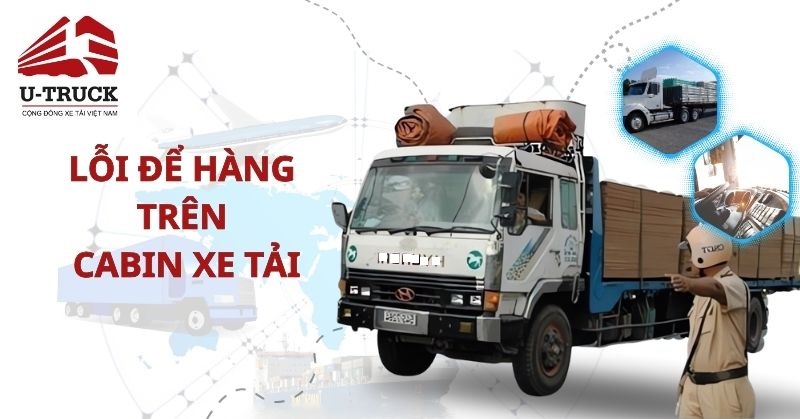 Lỗi để hàng trên cabin xe tải