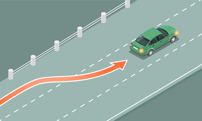 Xe ô tô chuyển làn không xi nhan