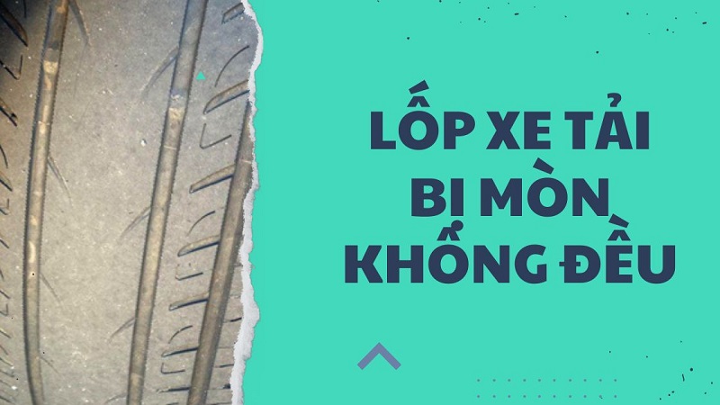 Lốp xe bị mòn chính giữa