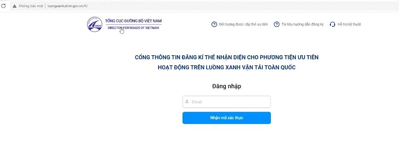Đăng kí luồng xanh xe tải