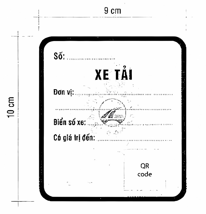 Quy chuẩn phù hiệu xe tải