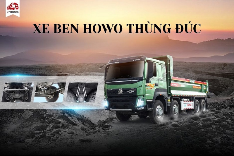 Xe ben HOWO thùng đúc