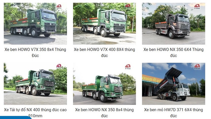 Xe chở cát thương hiệu Howo