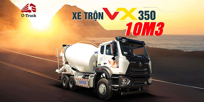 Xe trộn hồ HOWO MAN VX350 10m3
