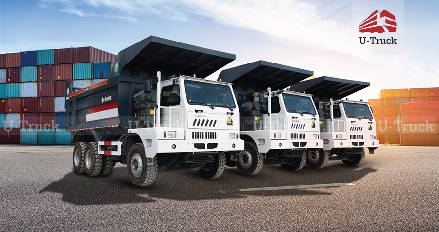 Ngoại thất xe ben mỏ HW7D mạnh mẽ