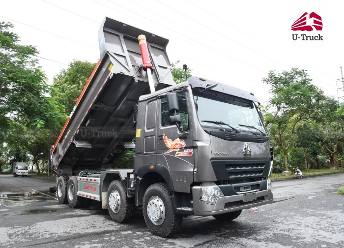 Xe ben HOWO V7G 8x4 Thùng Đúc 910MM
